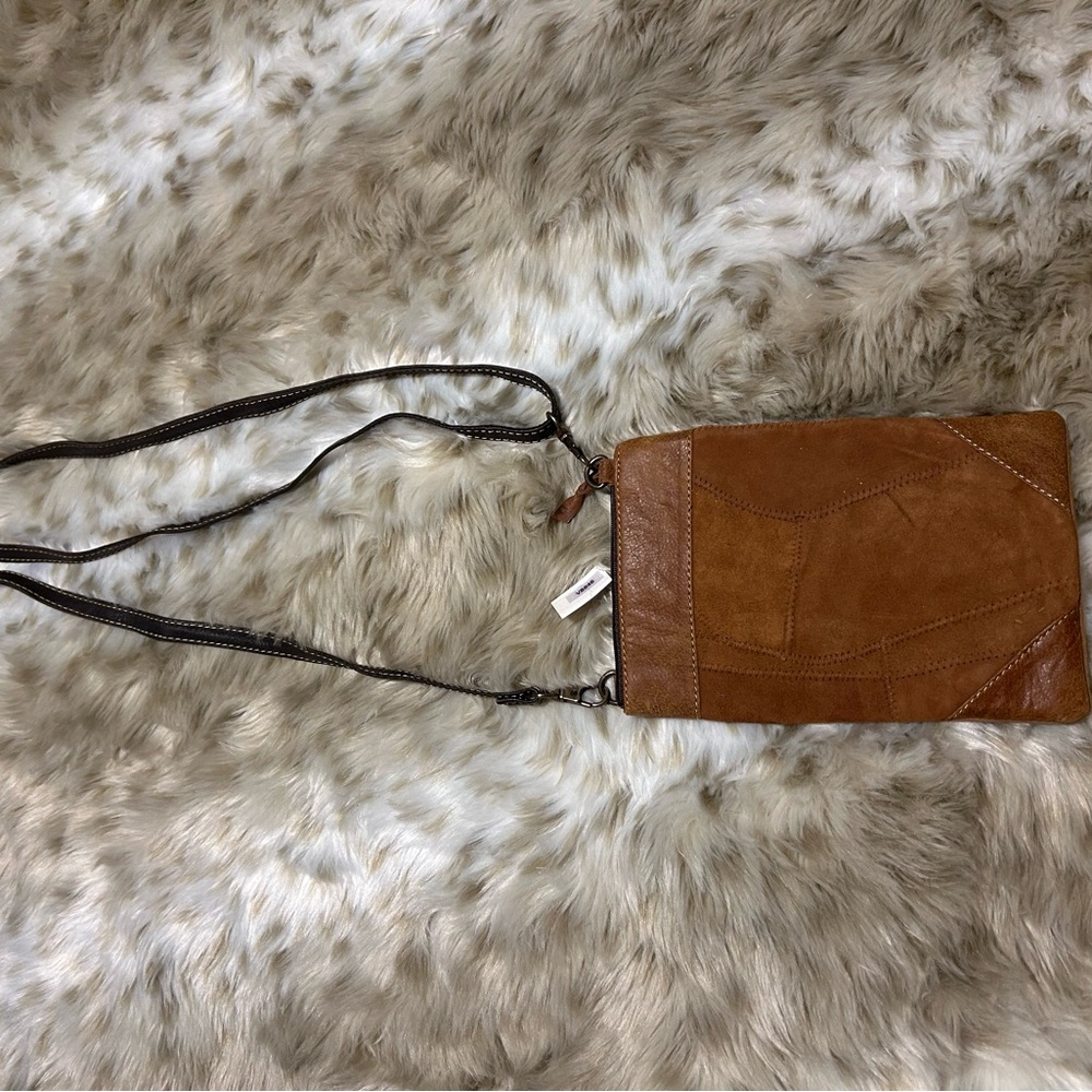 Elegant Brown Leather Crossbody Bag